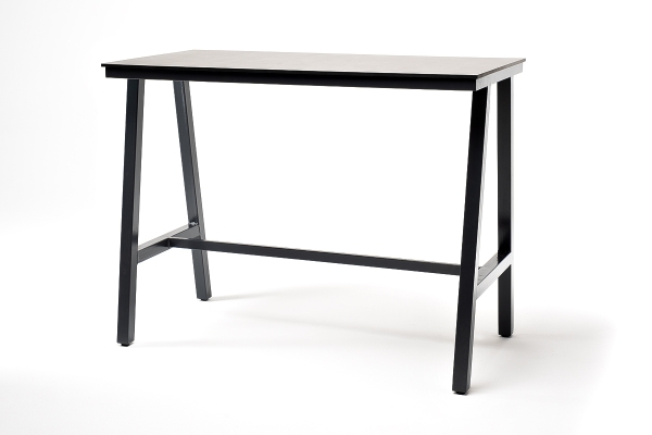 "Рио" стол барный из HPL 140х70 см, H110, цвет столешницы "серый гранит"