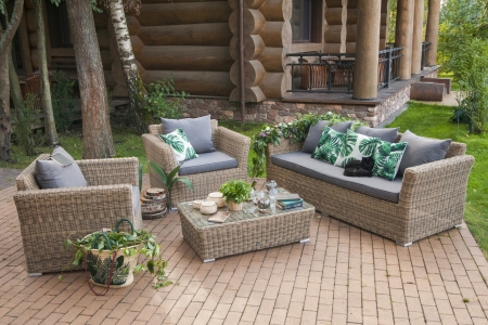 "Капучино" кресло из искусственного ротанга, соломенный