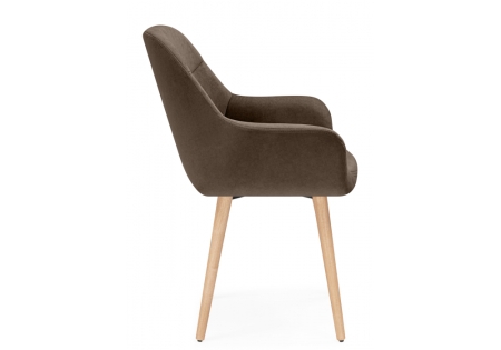 Стул деревянный Флюид коричневый (glory 08), светлое дерево фото в интернет-магазине Stoolmarket