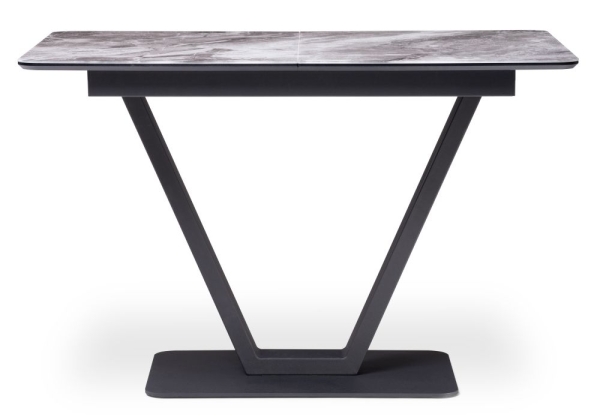 Стеклянный стол Бугун мрамор серый, черный