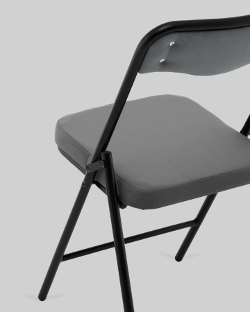 Стул складной Джонни велюр велютто темно-серый, каркас черный матовый