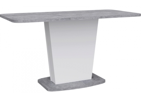 Стол деревянный Комфорт цемент светлый, белый