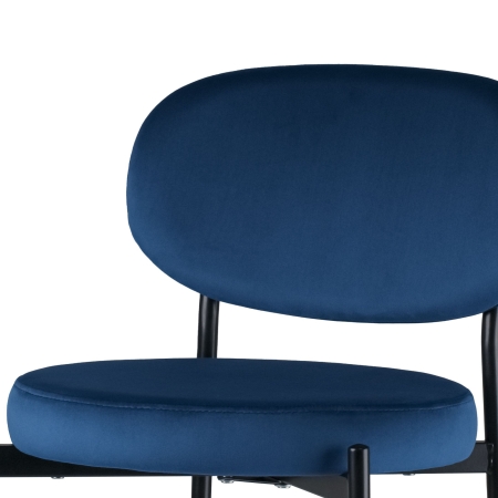 Стул полубарный MASO велюр синий