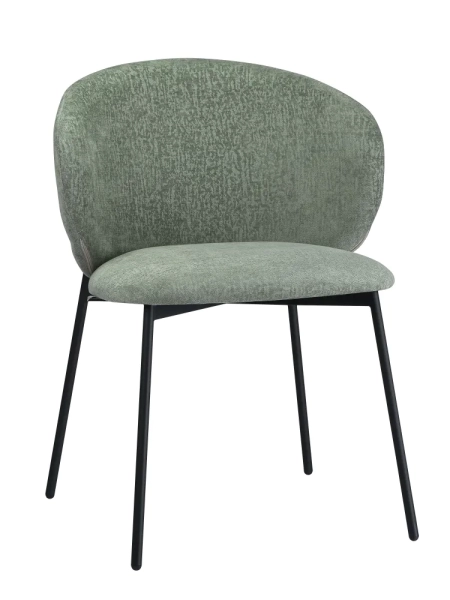 Стул для кухни SOLIS зеленый шенилл ELEMENT, комплект 2шт