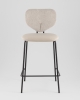 Стул полубарный Masey бежевый с бежевой экокожей