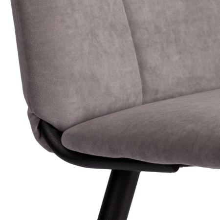 Стул обеденный Asti серый, ткань и металл, мягкое сиденье, без подлокотников