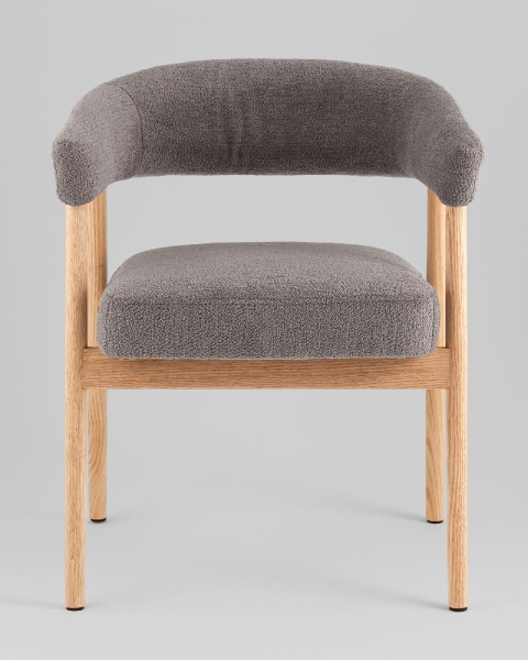 Стул обеденный Zubo с деревянными ножками темно-серый