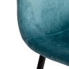 Стул BREEZE (mod. 4724) вельвет и металл, 44х53х87 см, темно-бирюзовый и черный