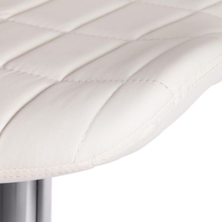 Стул барный AVIONIC (mod. KY712A) металл, экокожа, 45*53*86-107 см, белый и хром