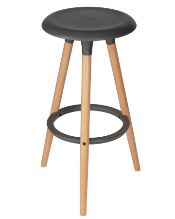 Набор 4 шт Табурет барный ROYCE, ножки светлый бук темно-серый (GR-04)