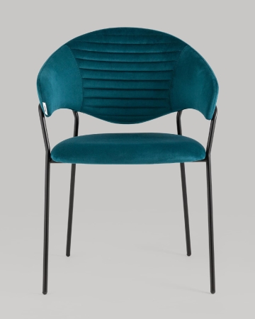 Стул Алексис велюр сине-зеленый