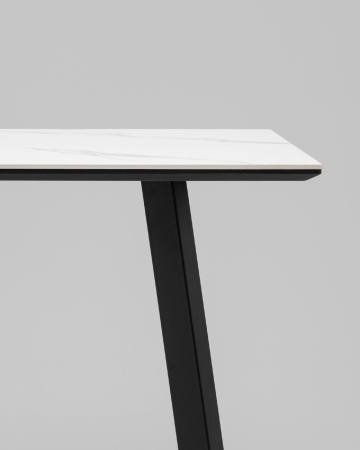 Стол Райли нераскладной 100*70*75 см столешница МДФ керамика Snow white матовый