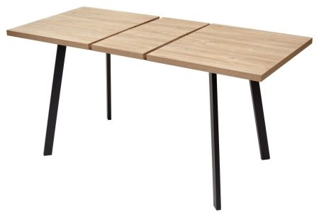 Стол ФИН 120 дуб канзас, черный каркас