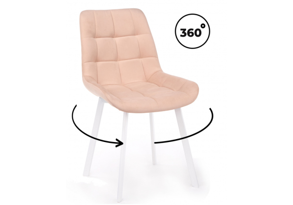 Стул на металлокаркасе Челси 360 П бежевый (zd 210), белый np