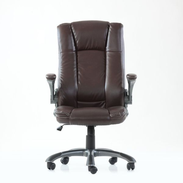 Кресло для руководителя K-24 коричневая экокожа