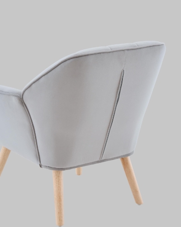 Кресло Руди серебряное