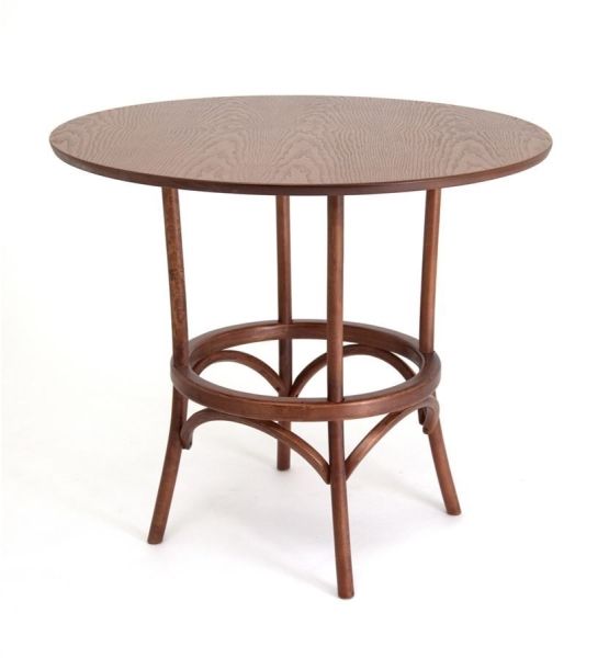 Стол деревянный круглый Грац средний тон