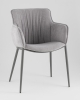Стул Твигги шенилл серый с серым каркасом