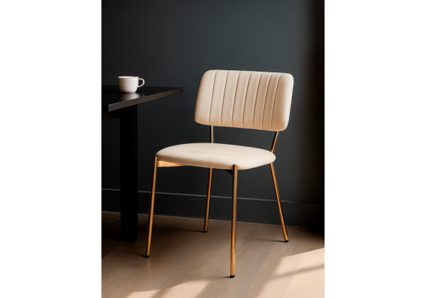 Стул на металлокаркасе Armond beige, gold