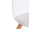 Стул TULIP (mod. 73-1) дерево, пластик, экокожа, 47.5x55x80 см, белый