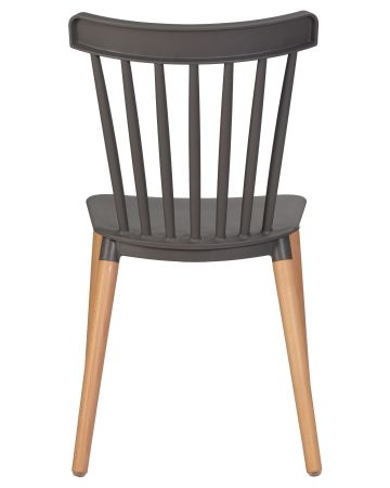 Стул обеденный THEO ножки светлый бук, цвет темно-серый GR-04 Стул обеденный THEO ножки светлый бук, цвет темно-серый GR-04