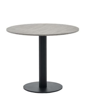 Стол круглый Фризбин D90, столешница МДФ сегни темный, основание металл черный
