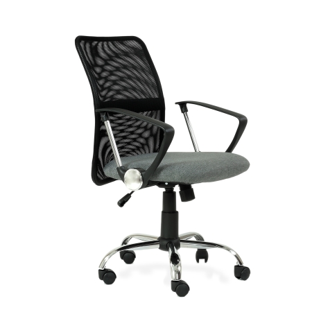 Кресло K-147 спинка черная, сиденье серое