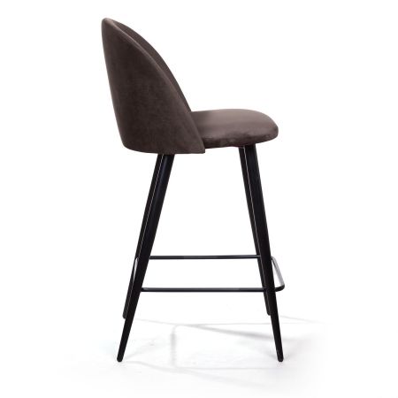 Стул полубарный Thomas бархат антрацит