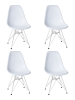 Набор 4 шт Стул обеденный DSR, ножки хром белый (W-02)