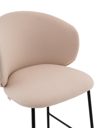 Стул полубарный Блейз велюр молочный