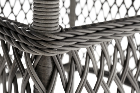 "Эспрессо" плетеный круглый стол, диаметр 118 см, цвет графит