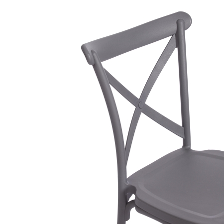 Стул CROSS (mod. PL24) пластик, 48х58х89 см, темно-серый