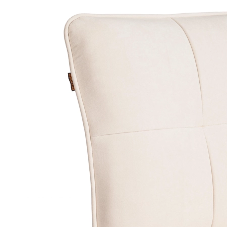 Стул обеденный Sweet белый и серый, ткань и металл, мягкое сиденье, без подлокотников