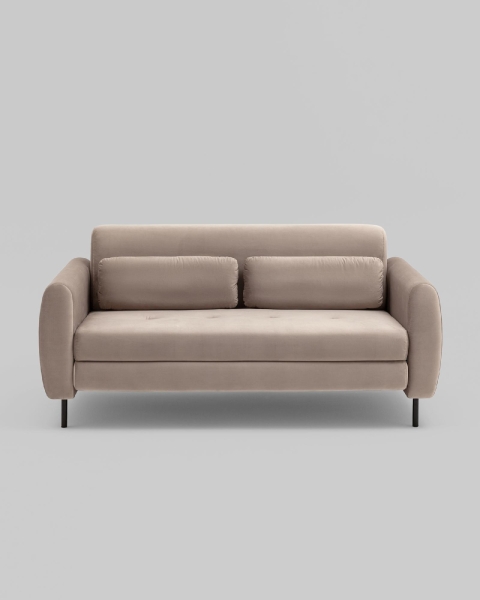 Диван-кровать прямой Барнаби велюр светло-серый