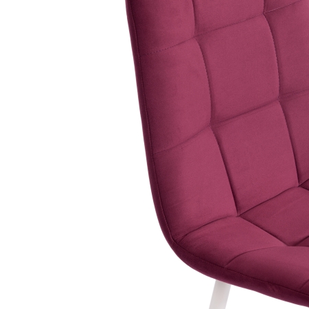 Стул CHILLY MAX велюр и металл, 45х54х90 см, темная фуксия, белый