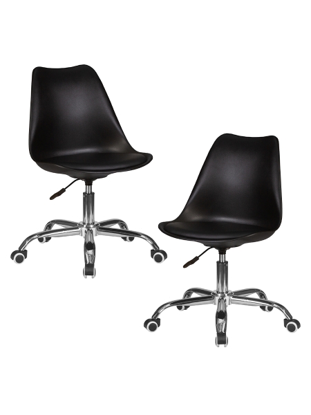 Набор 2 шт Офисное кресло для персонала MICKEY, черный
