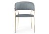 Стул на металлокаркасе Kamelia серый, золотой