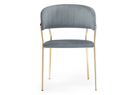 Стул на металлокаркасе Kamelia серый, золотой