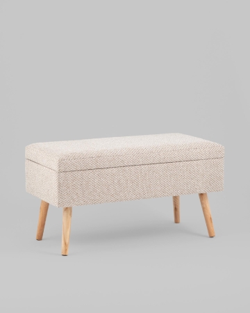 Банкетка Сторми с ящиком бежевый