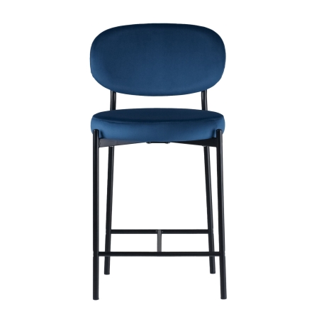 Стул полубарный MASO велюр синий