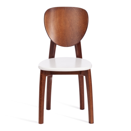 Стул DIAMANTE жесткое сидение, бук, 42х42х85 см, коричневый, белый