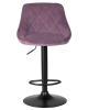 Стул барный LOGAN черный пудрово-сиреневый велюр MJ9-52