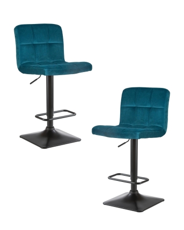 Набор 2 шт Стул барный DOMINIC, морской волны велюр (MJ9-99)