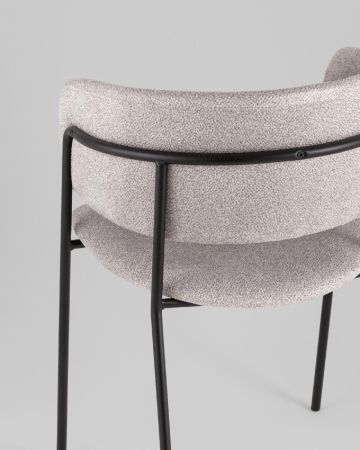 Кресло Нэлли New буклированный велюр серый