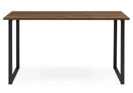 Стол деревянный Лиман 140 х 80 дуб крафт табачный, черный матовый