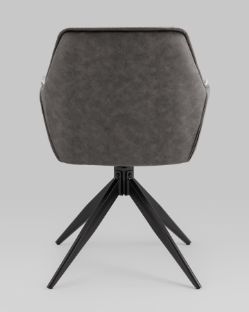 Стул обеденный Alba серый спинка экокожа