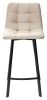 Полубарный стул CHILLI-Q SQUARE бежевый #5 велюр, черный каркас (H=66cm)