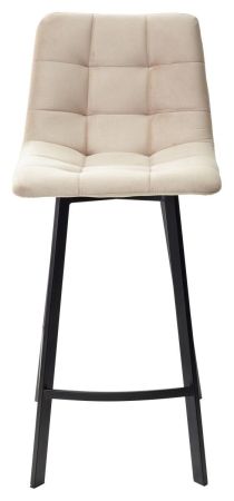 Полубарный стул CHILLI-Q SQUARE бежевый #5 велюр, черный каркас (H=66cm)