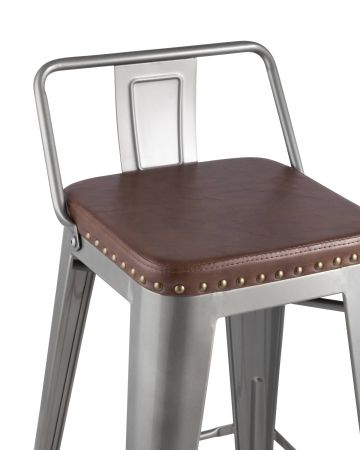 Стул полубарный TOLIX SOFT серебристый