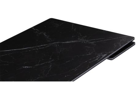 Керамический стол Блэкберн 140(200)х80 черный мрамор shakespeare black, черный